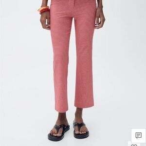Mango Gingham Checked Cropped Pants - Size Small